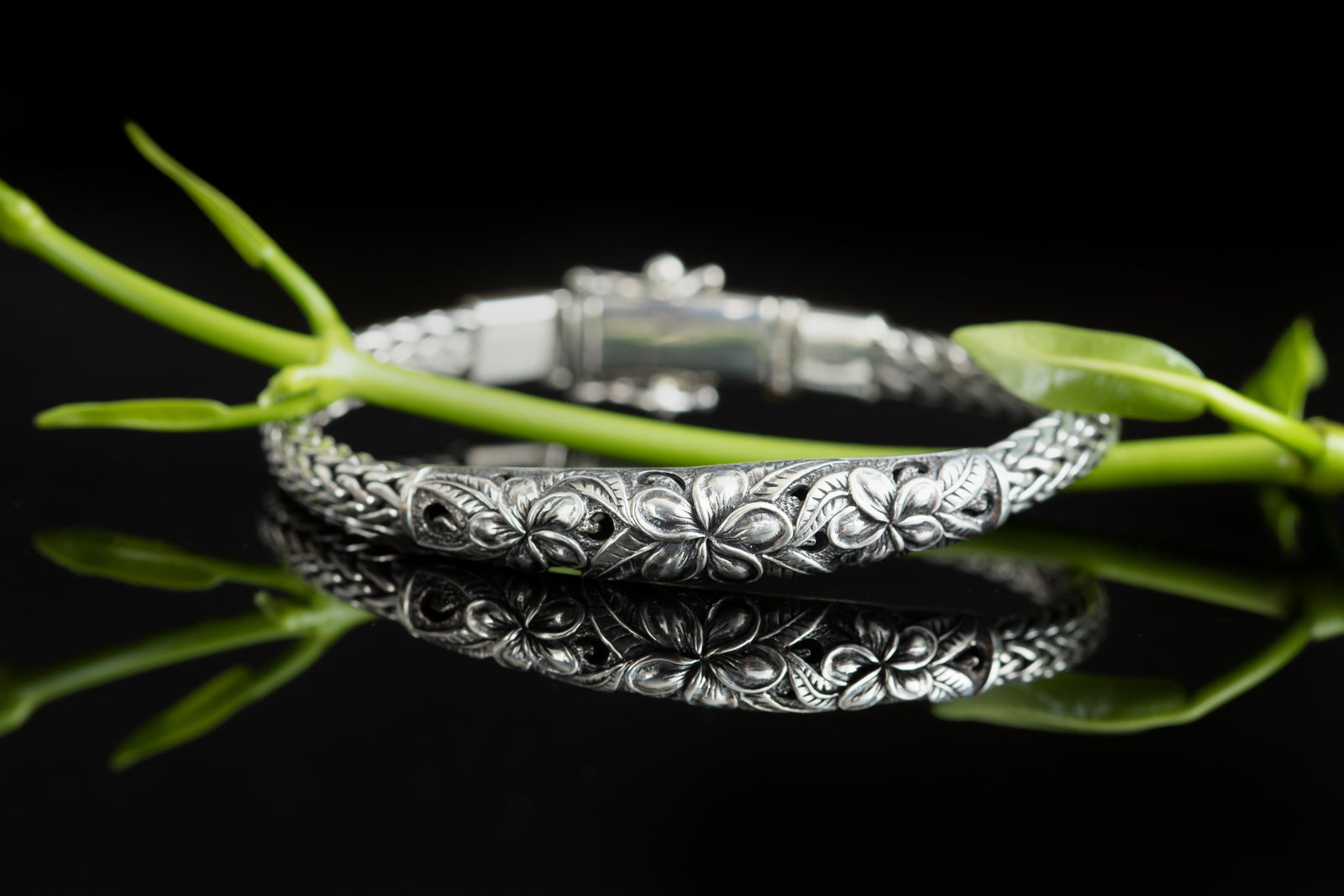 Triple Plumeria bracelet