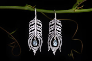 Peacock Feather Earrings