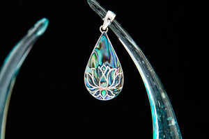 Lotus Paua Inlay Pendant