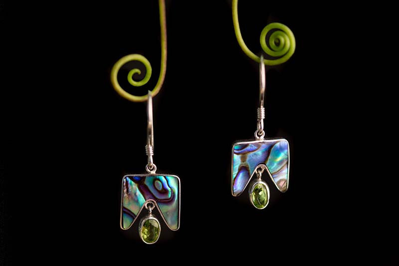 Iron Man Paua Shell Earrings